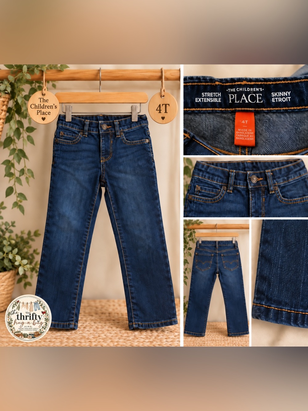 The Children’s Place Girls 4T Adjustable Waist Stretch Skinny Jeans